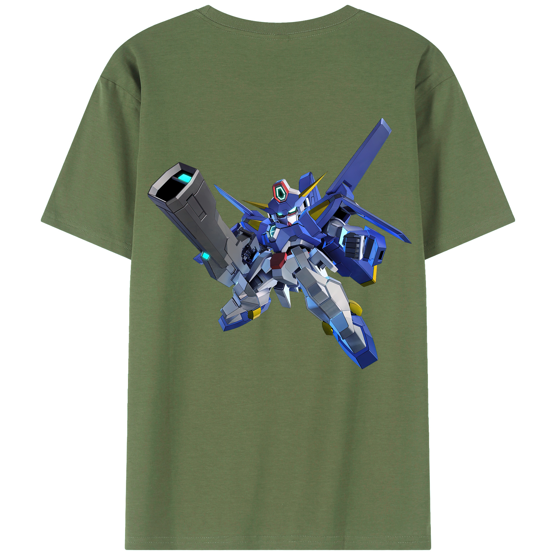 （画像用） 機動戦士ガンダム Mobile Suit Gundam 綿100％ メンズ半袖Tシャツ（バックプリント） 通気性